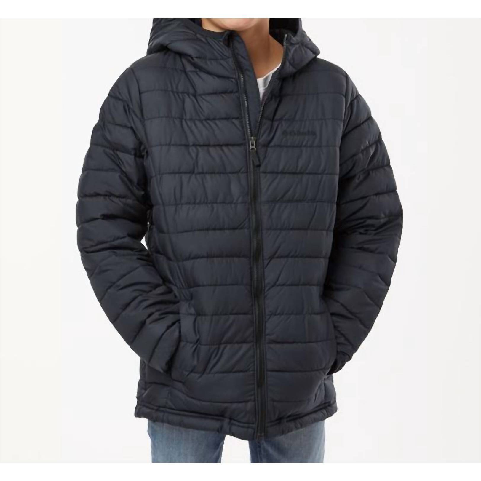 New Columbia Powder Lite Ii Hooded Jacket In Black